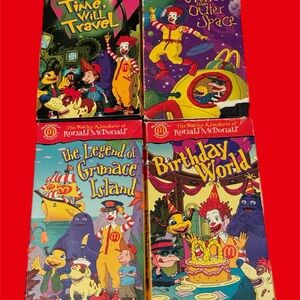 Set of 4 Vintage The Wacky Adventures of Ronald McDonald VHS